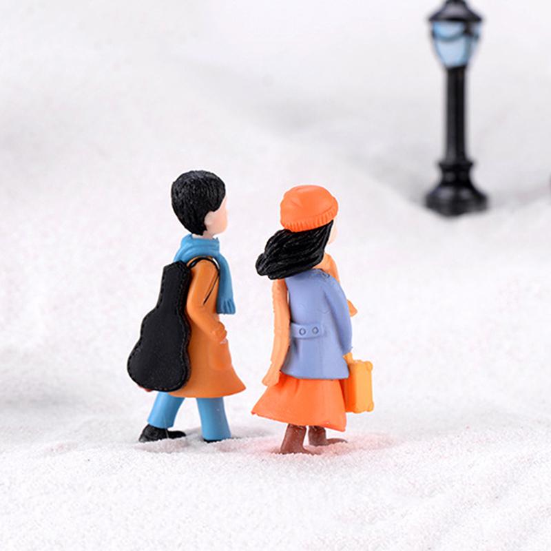 Путешествие Пара Diy Миниатюрный Сказочный Сад Кукольный Дом Декор Микро Ландшафт