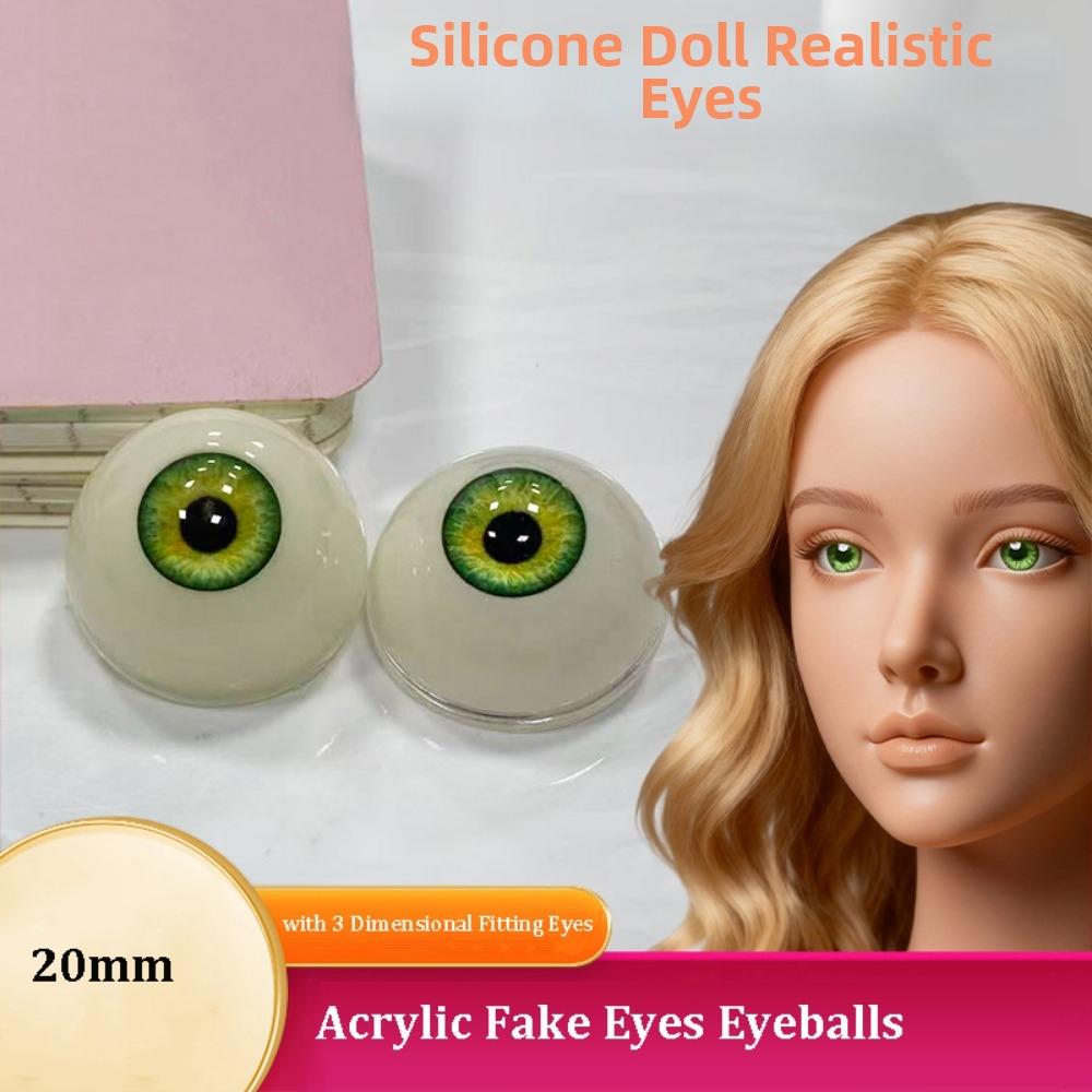1pair 20mm Acrylic Fake Eyes Eyeballs 10 Styles DIY Doll Making Crafts For BJD Doll