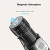 Tactical LED Mini Flashlight Outdoor 3 LEDs Torch Clip Magnet USB Rechargeable Work Light 5 Modes for Hiking Camping Car Repair