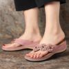 Slippers for Women with Thick Soles Non-slip Slope Heels  Flowers Foot Clippers Large Size Slippers Lightweight and Comfortable