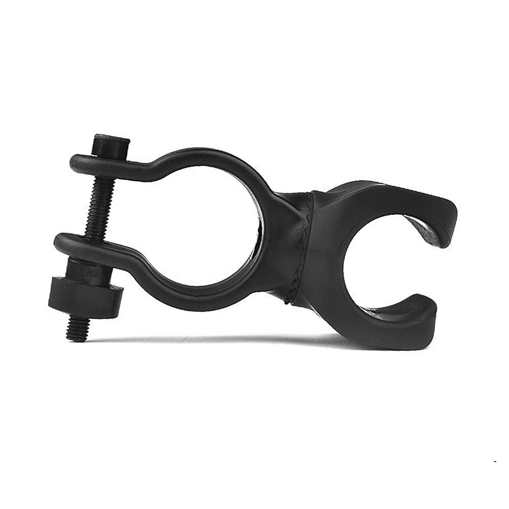 8PCS Black Bike Flashlight Mount Plastic Bicycle Flashlight Clip Night Cycling