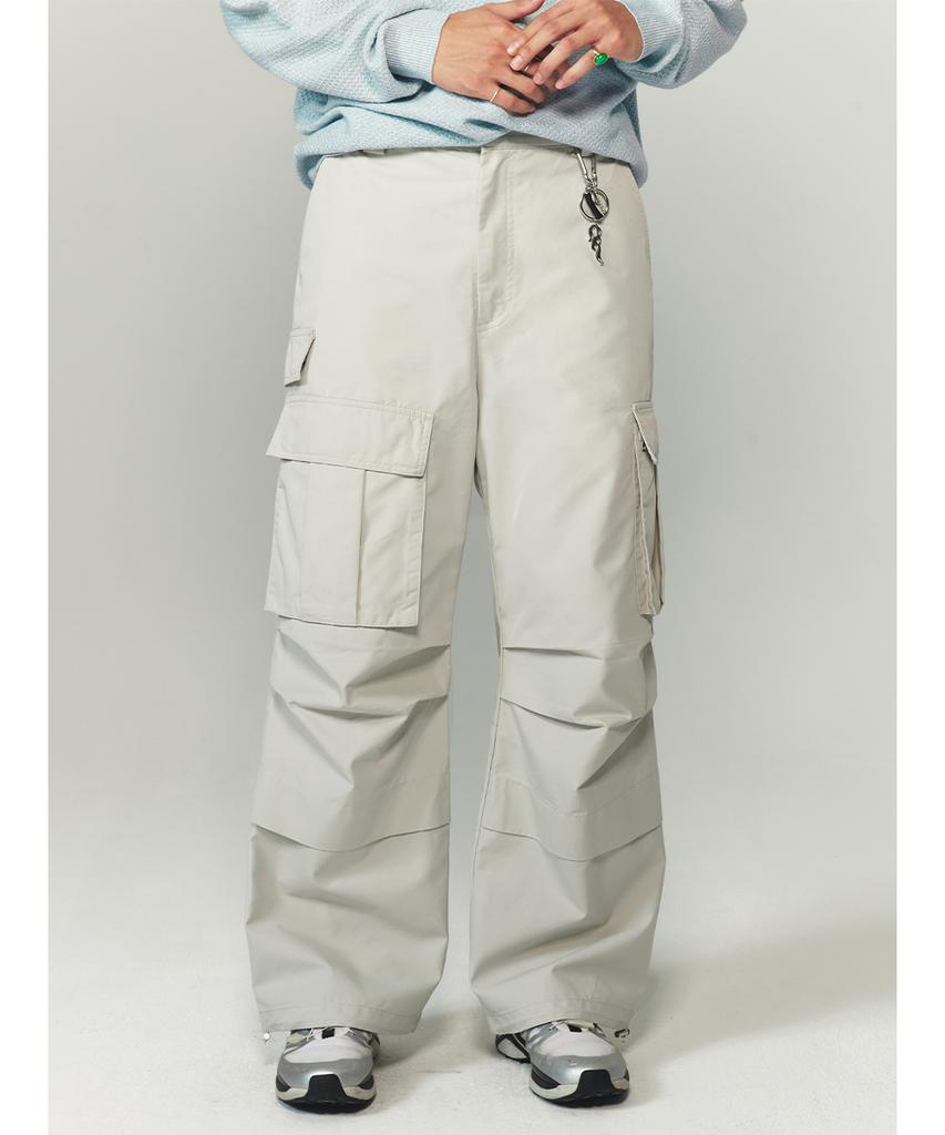 INTEMPOMOOD Fw Combat Pocket Cargo Pants_Light Grey