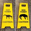 1/2Pcs Dog Cat Vomit Caution Sign Weather-proof Plastic Outdoor Garden Yard Lawn Pet Black Cat