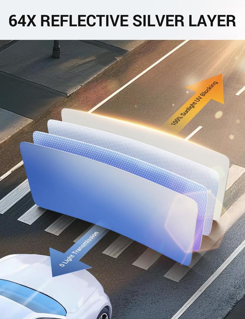 Proadsy Ветровое стекло Автомобиль Эксклюзивно для Toyota RAV4 50 Серии MXAA5 AXAH5 Аксессуары Солнцезащитный козырек, Складной, Затеняющий, Блокирующий свет, Изоляция, 2019-2024