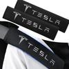 2 шт. Плюшевая накладка на плечо ремня безопасности для Model 3 Model X S 2016-2020 Наклейки TM3 TMX TMS Наклейка