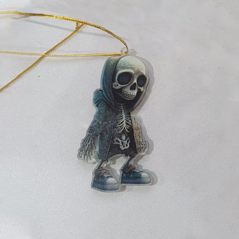 Halloween Cool Resin Statues Acrylic Flat Wall Hangings Skulls Decorations Home Living Room Party