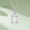D Color 5*7MM 1CT  Emeralds Radiant Cut Moissanite Necklace Pendant For Women S925 Silver Diamond Neck Chain Fine Jewelry