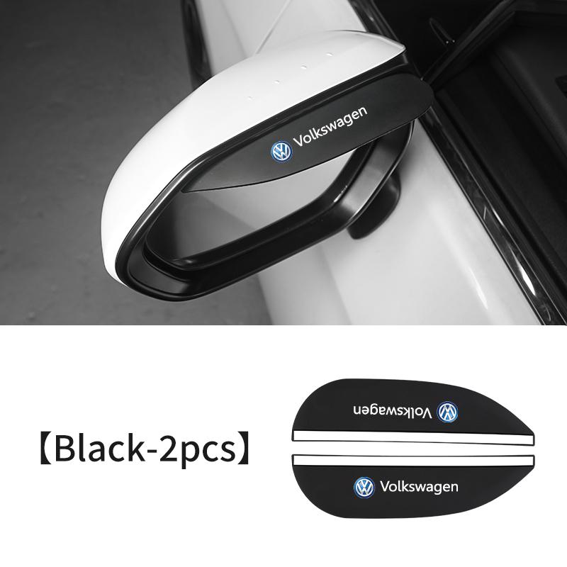 2PCS Car Rearview Mirror Rain Shield Stickers Rain Eyebrow Key For Volkswagen VW Polo Golf 6 7 8 MK7 Jetta Passat Tiguan T-ROC