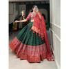 Woman's Perfectly  Collection Tussar Silk Lehenga Choli Patola Print with Foil Work ,Unstiched Blouse,