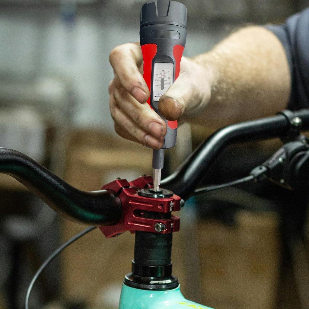 Socpuro Preset Torque Nm Set of Driver Torque Overtorque Wrench, 6.35mm Drive, 1-7 (0-65 In.lbs), 20-Piece Bits, Setting, Prevention, Auto-Lock