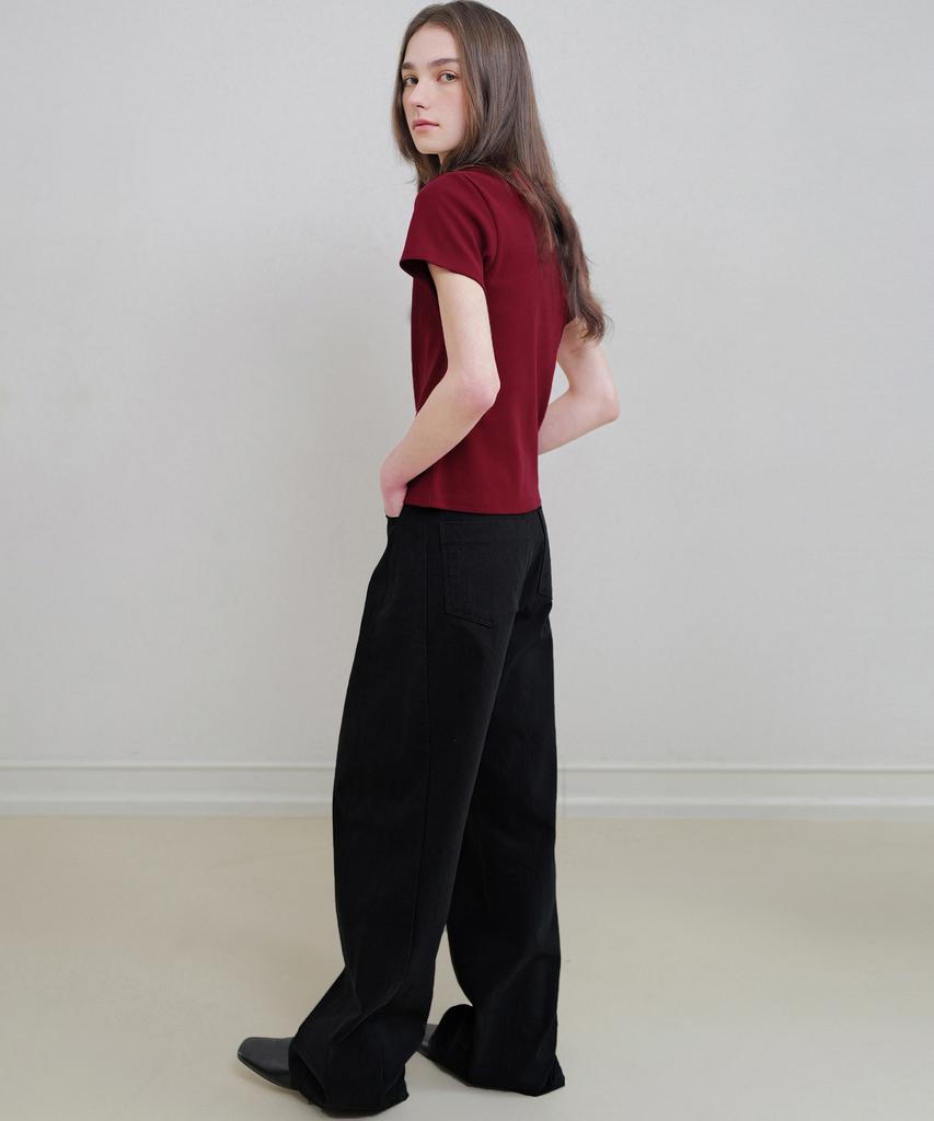 ANDNEEDS Den Wide Cotton Pants (Black)