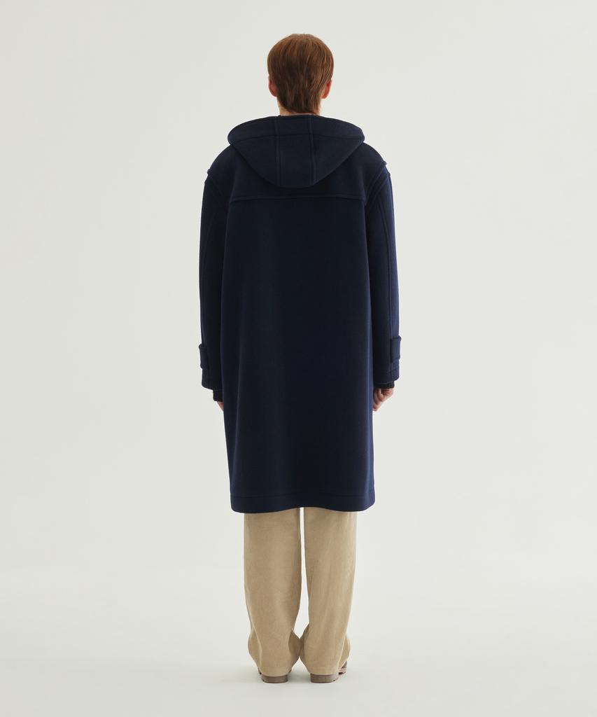 Covernat Wool Hooded Duffle Coat Dark Navy