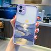 Чехол для телефона Акварельная живопись для IPhone 17 16 15 13 12 11 14 Pro Max X XS XR Max Акварель Морские волны Ударопрочные чехлы