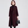 Fengmao Women's 100% Wool Loose-Fit Winter Coat