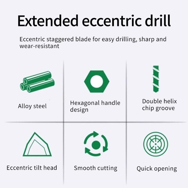 Multifunctional Hexagonal Shank Eccentric Drill Carbide Triangular Bit Steel Four-Edged Hole Opener
