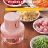 Electric Garlic Chopper Wireless 100ml/250ml Handheld Mini Chopper Rechargeable Food Processor