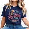Have The Day You Deserve Skull Biye Retro Printed Dark Sweet Cool Style Fun Healing Theme Loose Short Sleeved Unisexs Tshirt