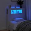 LED Headboard White 100 x 18.5 x 103.5 cm Engineered Wood