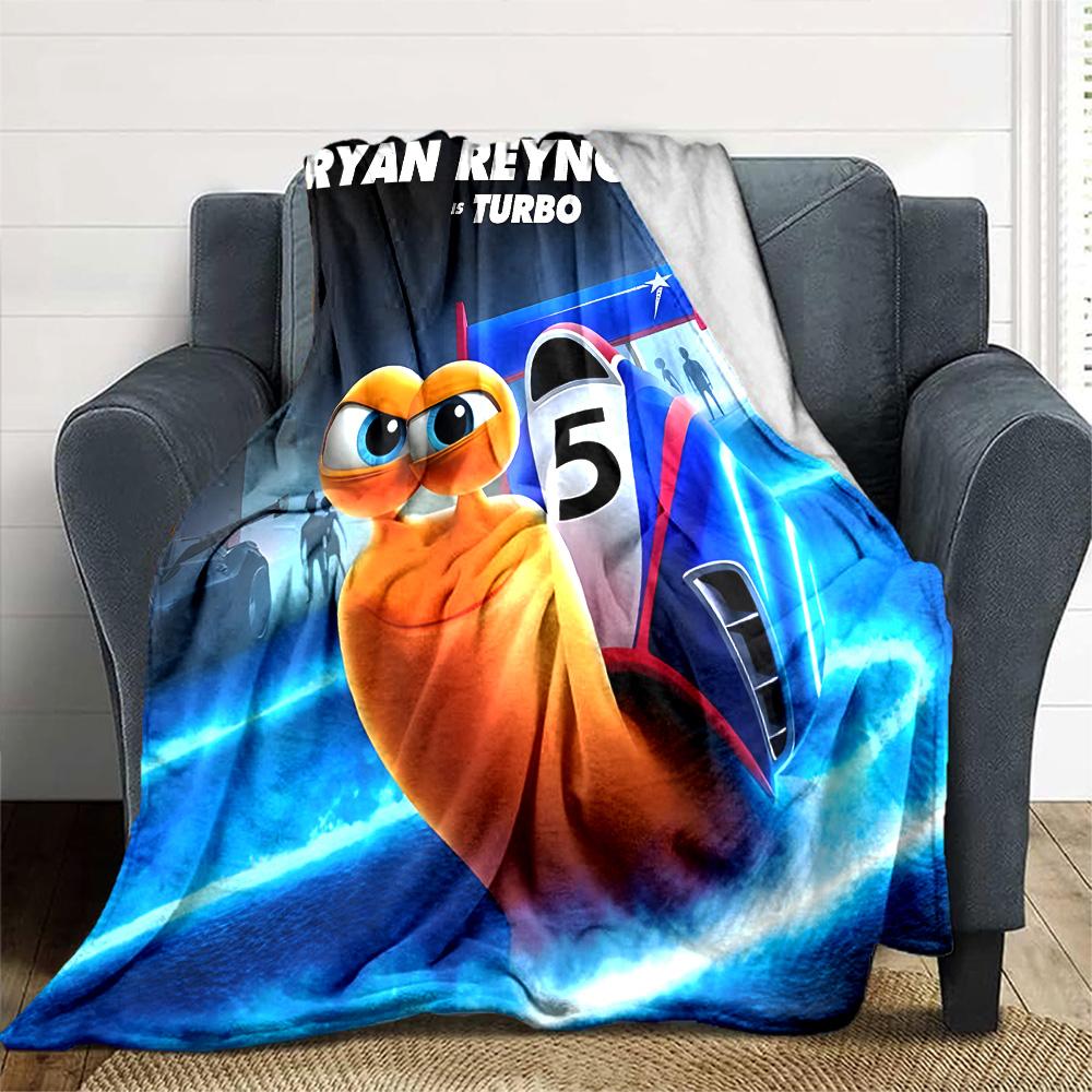 1pc TURBO2 Blanket, Gift, for Men and Women, Soft Blanket, Good for Sofa Bed Couch Travel, Lightweight Flannel Blanket