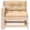 Garden Sofa with Armrests and Cushions Solid Pine Wood