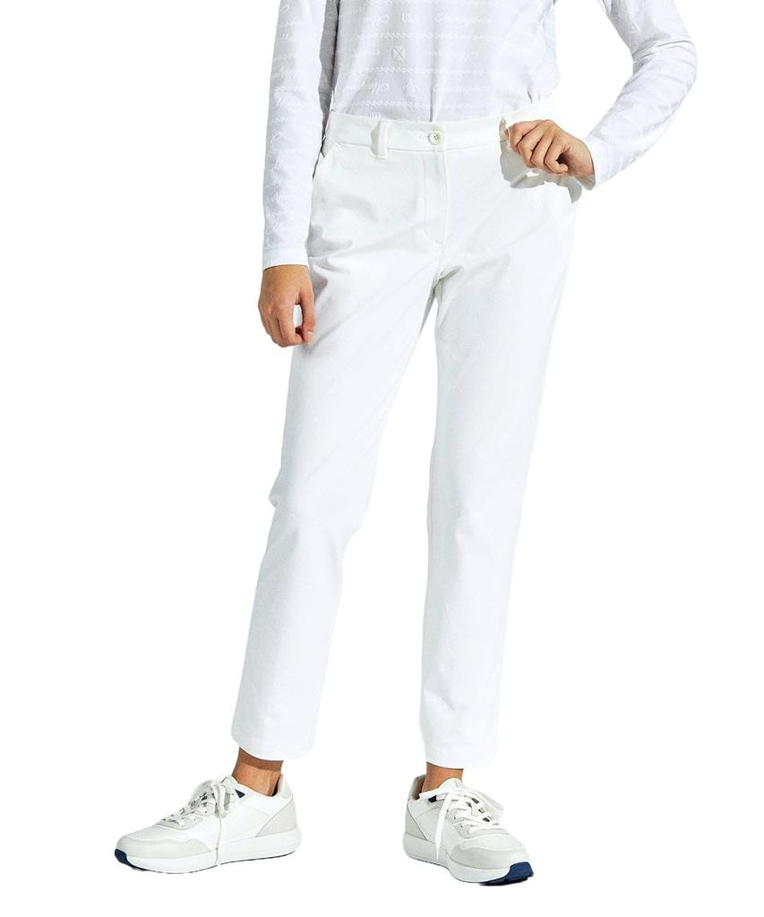 Golf Pants Plain Stretch Elastic Waist Made In Japan Golf WH00 [Munsingwear] [STANDARD COLLECTION] Quarter-length Women's (White)
