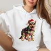 Christmas German Shepherd Hoodie Women Fashion Creative Animal Dog Lover Hooded Classic Long Sleeve with Pocket Women Sweatshirt