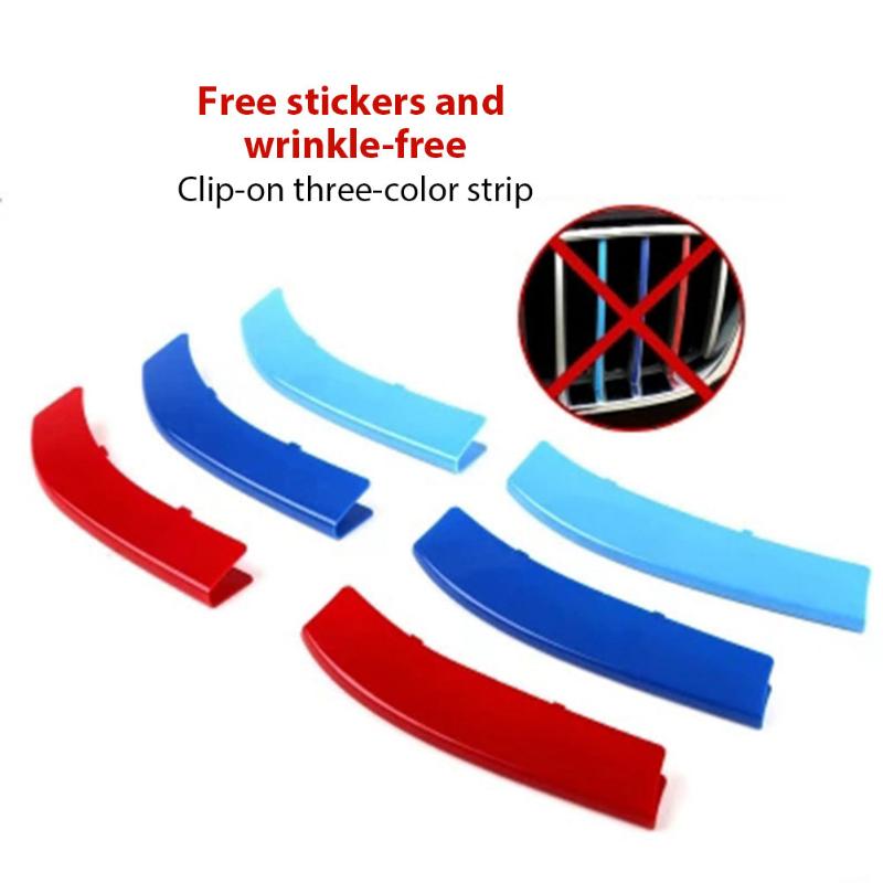 3pcs/Set M Power Car Racing Front Grille Trim Strips For X1 X2 X3 X5 E46 E90 E91 E92 E93 F30 E60 E61 F10 G30 G20 F07 F11 F18 Performance