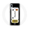 Coque - Samsung - Galaxy A20 - Souple - Noir - Billet D'avion Madrid Espagne