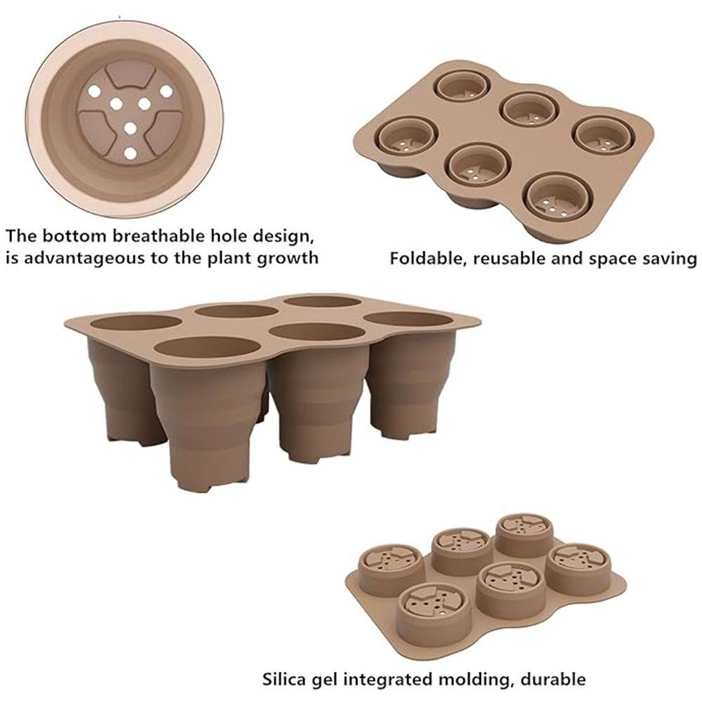 Reusable Garden Seed Pot Tray Silicone Plant Seedling Tray Seed Starter Tray Germination Box