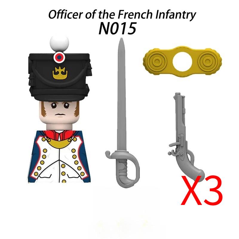 MOC Средневековый Военный Наполеоновские Войны Строительные Блоки Британская Французская Армия Пехота Кавалерия Фигурка Солдата Кирпичный Конструктор