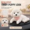 Soft Dog Squeeze Toy Stress Relief for Car Dashboard Decor, Puppy with Anti-slip Mat, Animal Anti-Anxiety Sensory Shaped