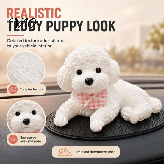 Soft Dog Squeeze Toy Stress Relief for Car Dashboard Decor, Puppy with Anti-slip Mat, Animal Anti-Anxiety Sensory Shaped