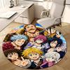 1pc Seven Deadly Sins1 Design Printed Area Round Carpet for Bedroom Living Room Home Decor Rugs Mat Non Slip Mat Rug for Bedside