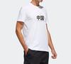 Adidas T Shirts Men's White Crew Neck Moderate Straight Fit GL5634