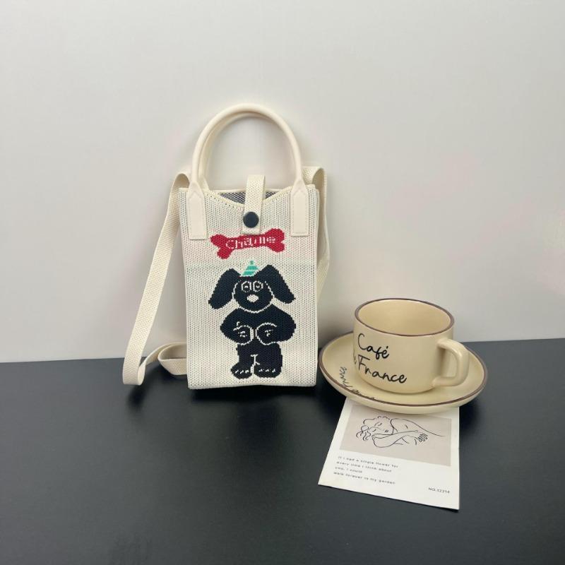 Ns сумка для мобильного телефона мультяшная милая нишевый дизайн вязаная сумка универсальная сумка через плечо мессенджер кошелек для мелочи милый стиль