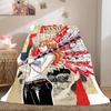 Monkey D. Luffy Flannel Lightweight Blanket Home Decor Sofa Bed Cover Family Gift For All-Season LXR155