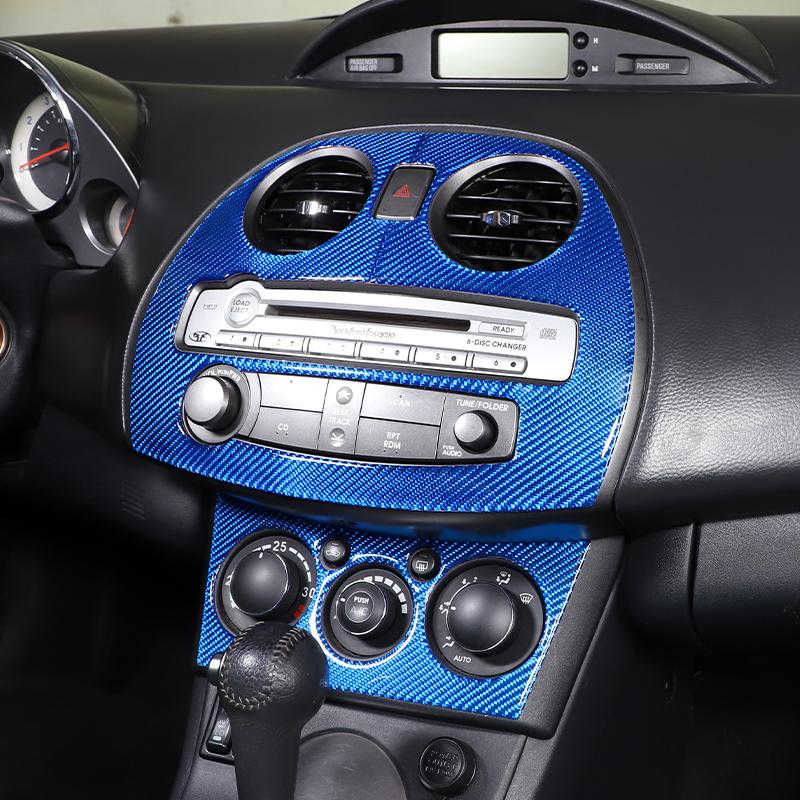 Углеродное волокно автомобиля внутренняя центральная панель управления отделка выход CD кондиционер крышка наклейка для Mitsubishi Eclipse