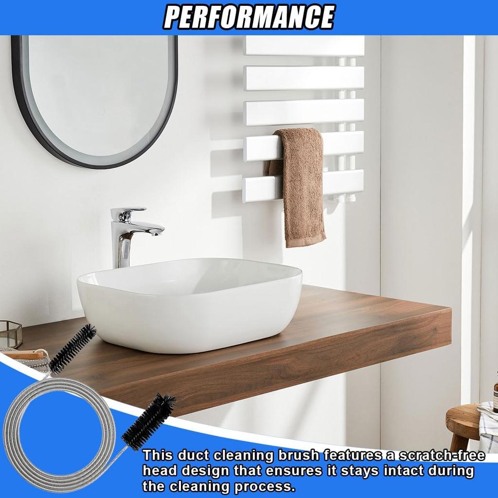 78 Inch Flexible Long Drain Brush, Elastic Slim Hose Pipe Brush | Nylon Stainless Steel Flexible Feeding Tube Cleaning Brush, Auto Sunroof Drain Hole