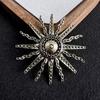 French Retro Sunflower Brooch Elegant Fashion Personalized Metal Brooch Blazer Pin Anti-light Accessories