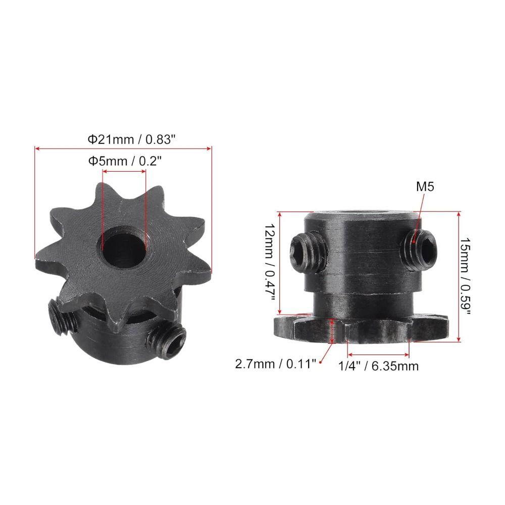 Однорядные роликовые звездочки с шагом 1/4 дюйма, 25-цепная промышленная приводная звездочка, роликовая цепь