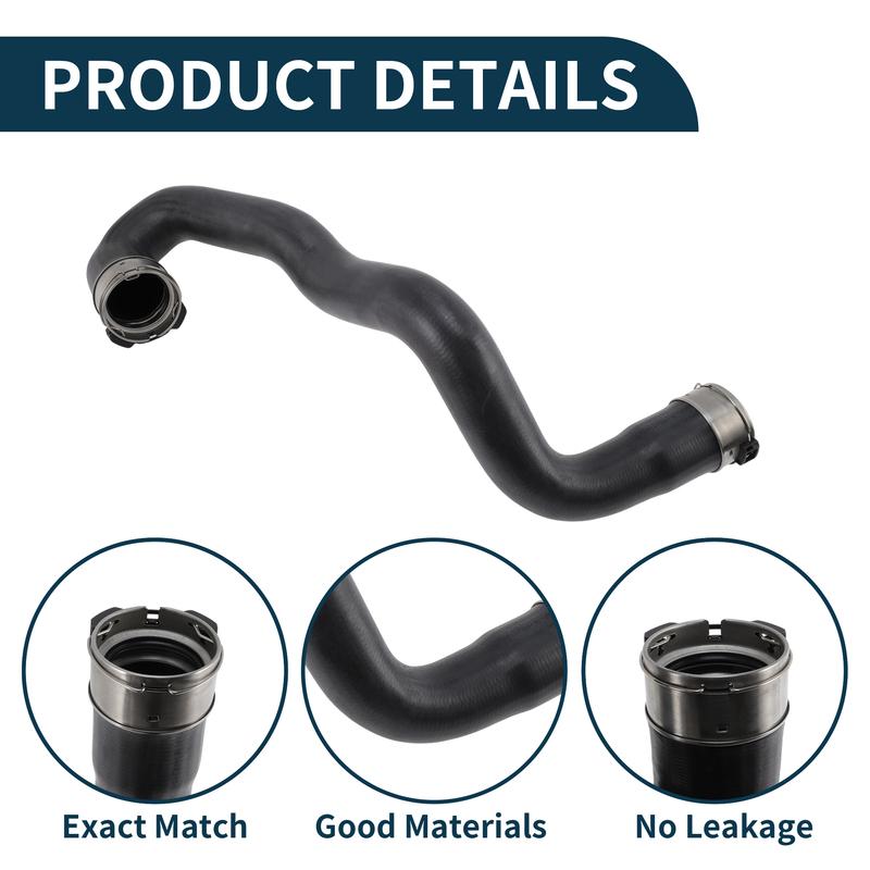 X Autohaux Radiator Hose Heater Hose for Opel for Astra J 1.7 CDTI 2009-2015 No.13265281 Rubber Boost Air Hose Black 1 Pc