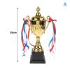 Metal Gold Trophy Cup Sports Award with Base Lid for School Sports Day Large Size Winner Souvenir