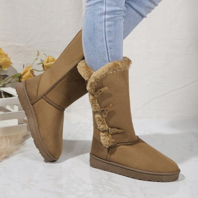 Fashion Classic Plush Snow Boots and Calf Women's Boots Wool Women's Boots Warm Winter Shoes 2025 Winter New Women's Shoes