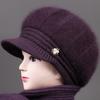Зимняя шапка женская плюшевая шапка из кроличьего пуха человеческая термошапка утолщенная вязаная хлопковая шапка