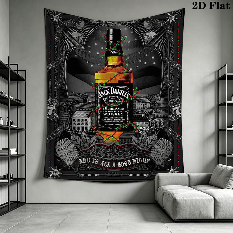 Ткань для стены с изображением бутылки виски Jack Daniel'S Tennessee, Атмосферная фоновая ткань, Мягкое украшение для гостевого дома, Ткань для стены