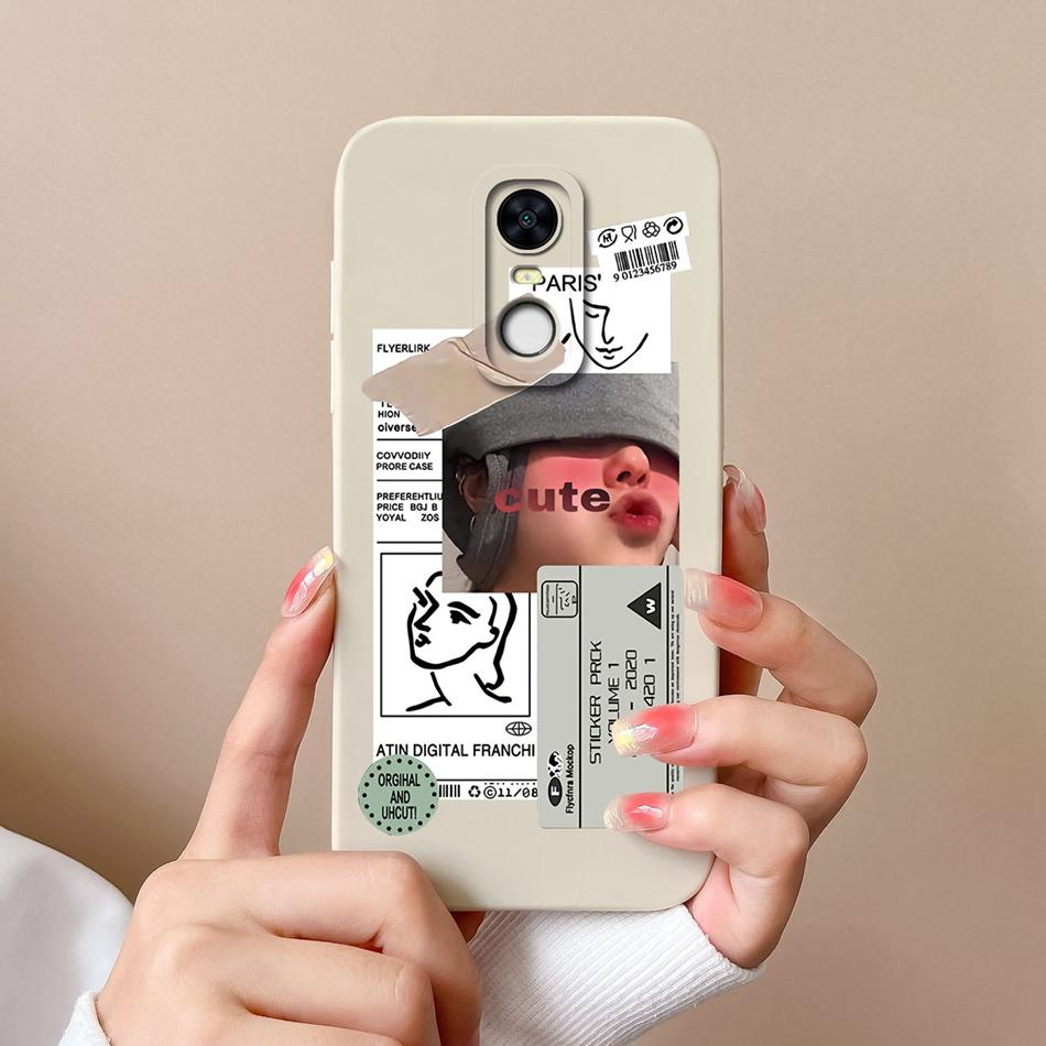For Redmi Note5 Redmi5 Plus Phone Case Cartoon Liquid Silicone Full Coverage Anti Drop Funda For Redmi 5 Plus Note 5 Bumper Capa