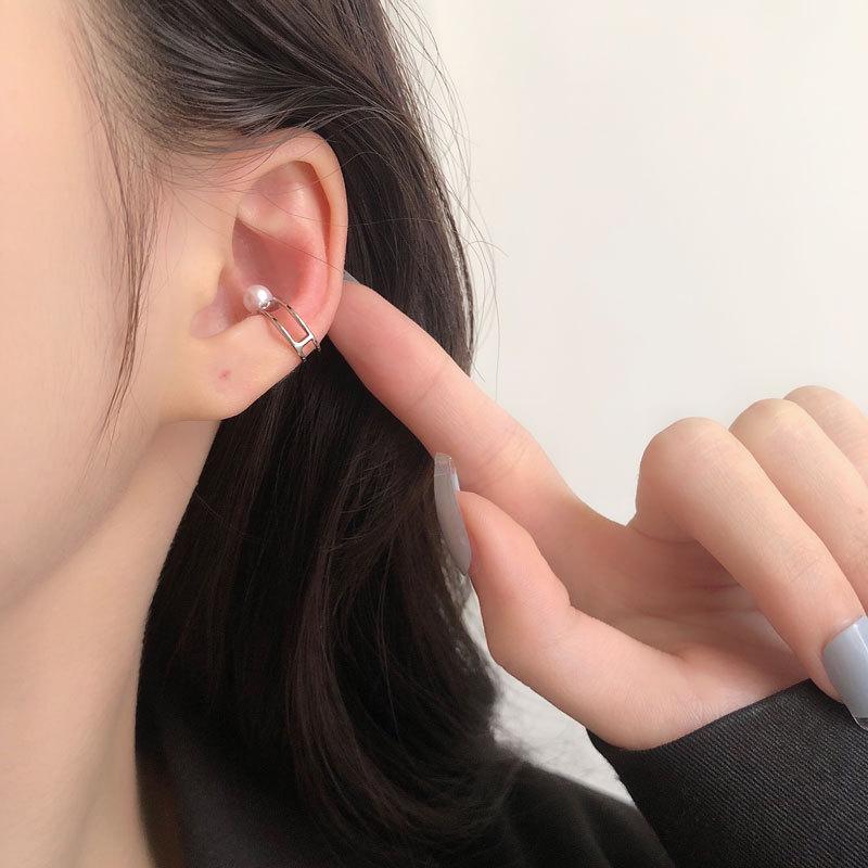 Жемчужный французский ретро пирсинг ушей без евангельских косточек клипсы темперамент простой дизайн серьги