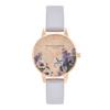 Authorized Distributor [OLIVIA BURTON] Olivia Burton Watch Women's OB16FS106 Secret Garden Midi Parma Violet & Rose Gold