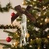 Ribbon Bowknot Pearl Hanging Pendant DIY Christmas Tree Topper  Home Decoration