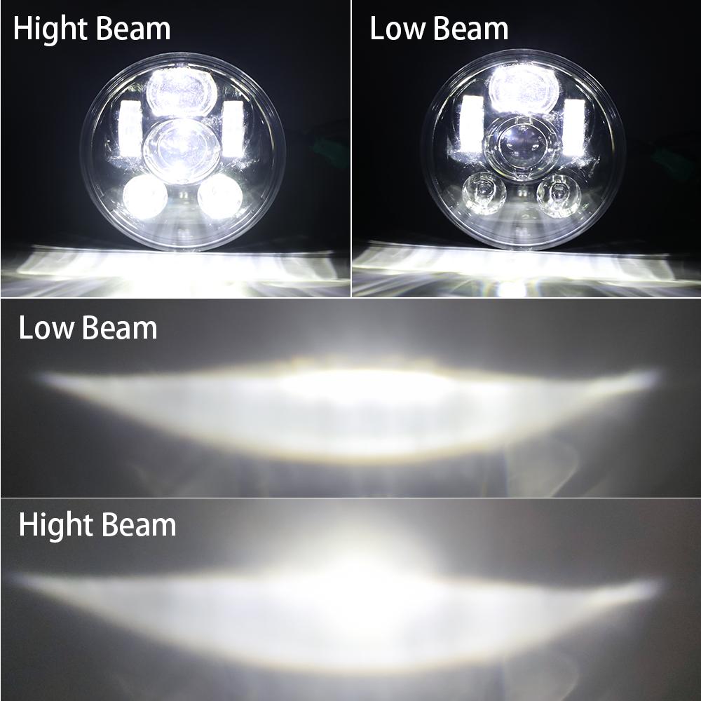 Hot Sale Emark Moto Bike Headlamp Motorcycle Accessories DRL Led Motorcycle Lighting System 5.75inch Led Headlight